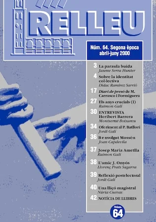 Portada Núm. 64 · abril-juny 2000